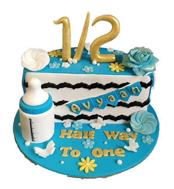 half-way-to-one-theme-cake