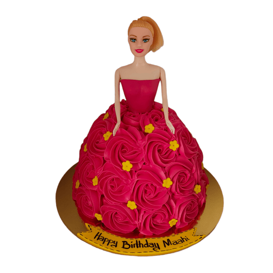 Red Barbie Doll Cake