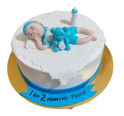2 Months Birthday Cake