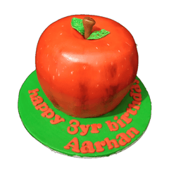 Apple Shape Fondant Cake