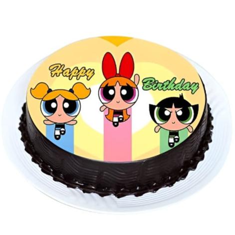 Powerpuff Girls Cartoon Cake