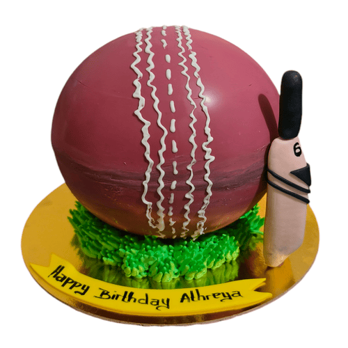 Cricket Theme Ball Pinata Cake