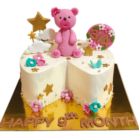 Halfway to One Teddy Cake