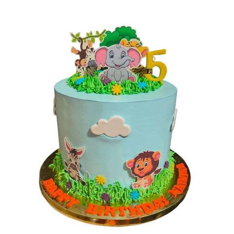 Jungle Rainbow Cake