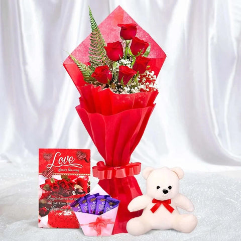 Love Trio Delight with Rosy Bliss Bouquet