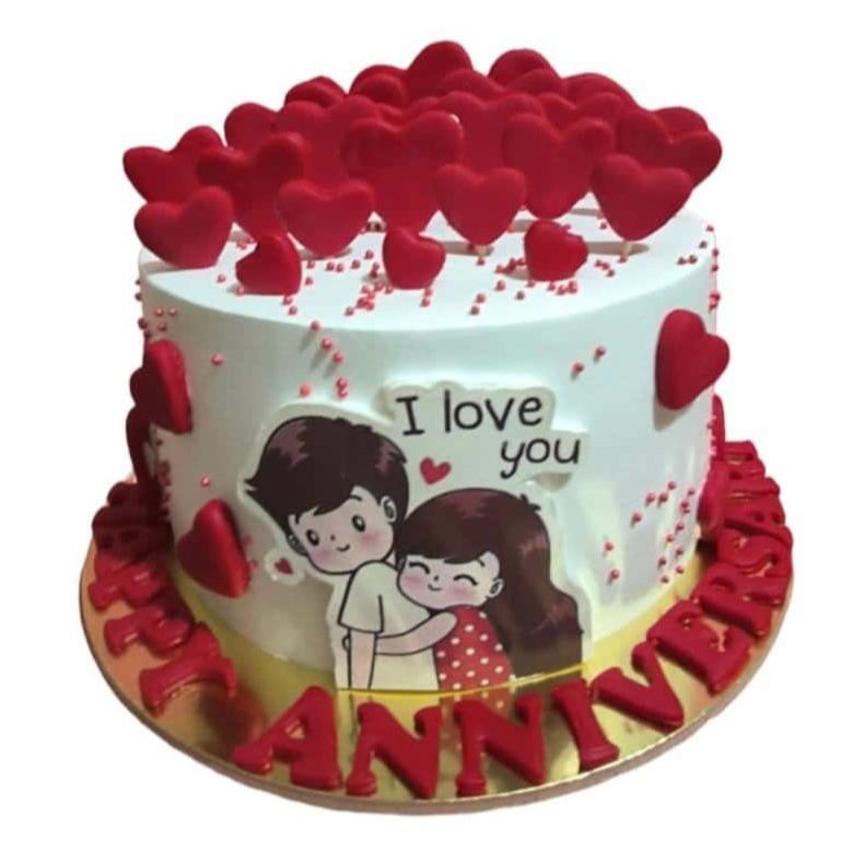 Lovely Anniversary Cake