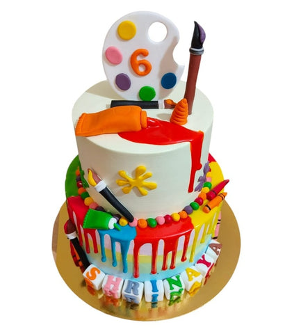 Painter Artist Theme Cake - View 3