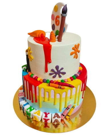 Painter Artist Theme Cake