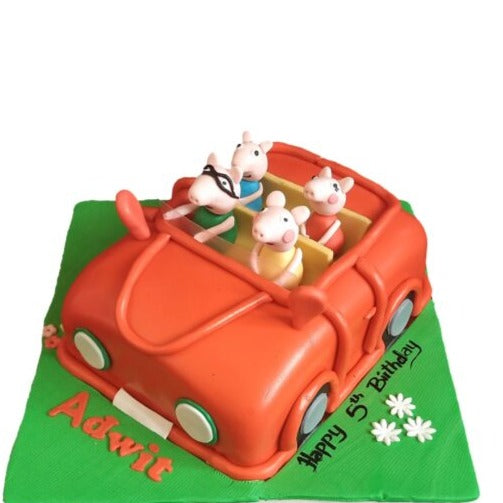 Peppa Pig Car Cake