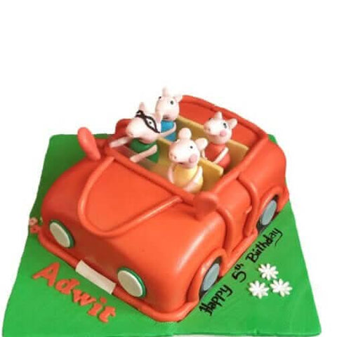 Peppa Pig Car Cake
