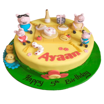 Peppa Pig Fondant Cake