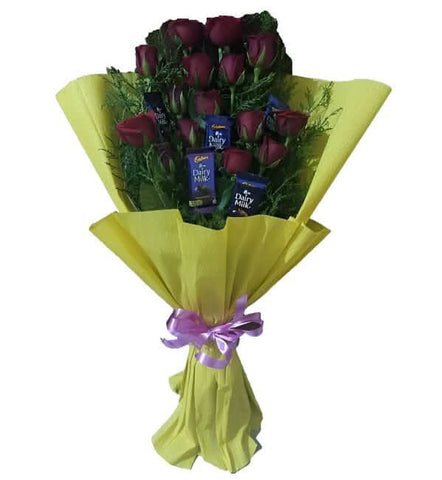 Rose & Chocolate Bouquet - View 2