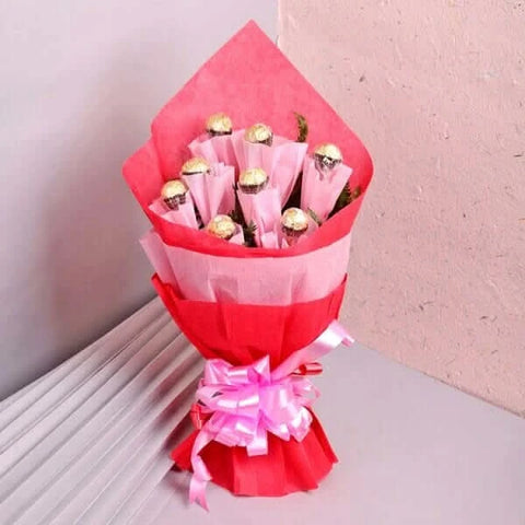Royal Ferrero Double Layer Bouquet with Greeting Card - View 2