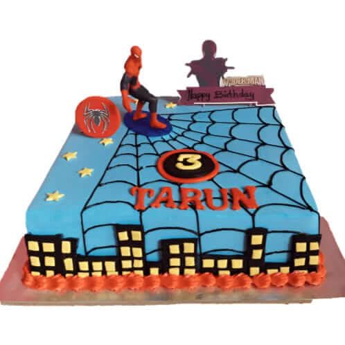 Spiderman-City-Cake