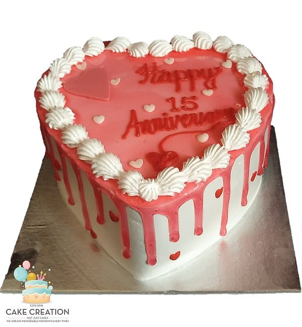 Strawberry Heart Shape Cake 1