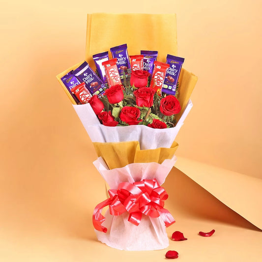 Sweet Bouquet of Chocolates Roses with Card 2