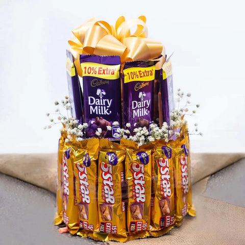 Two Layer Assorted Chocolate Arrangement