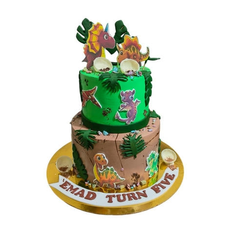 Two Tier Dinosaur Cake