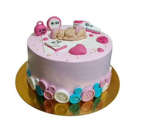 Welcome Baby Cream Cake