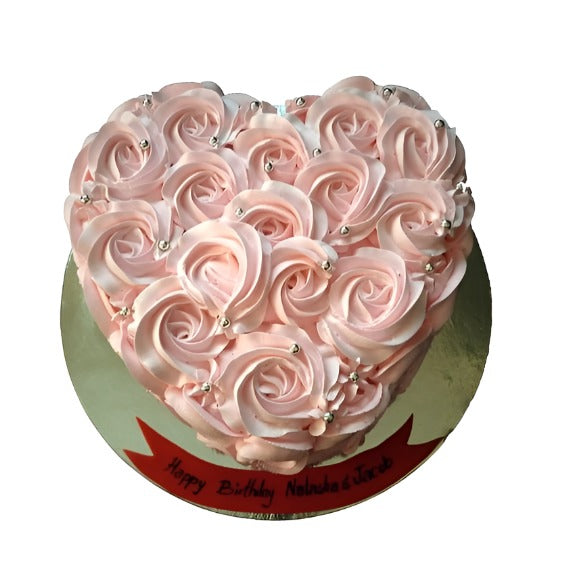 Strawberry Heart Shape Cake