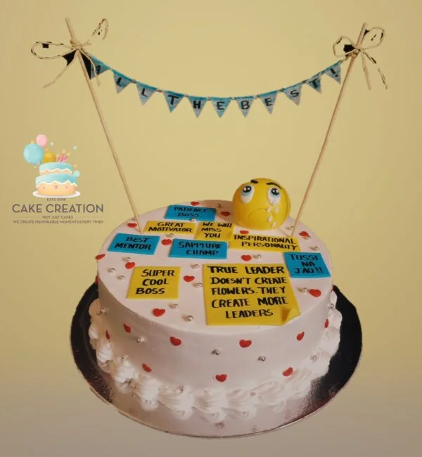Farewell theme cake 💙 . . . . . . . #cakesofinstagram #travel #exploremore  #redvelvetcake #rajkot #rajkotcakes #cakevideos… | Instagram