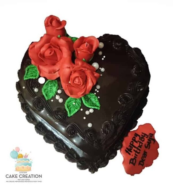 Truffle Heart Shape Cake | Cake Creation