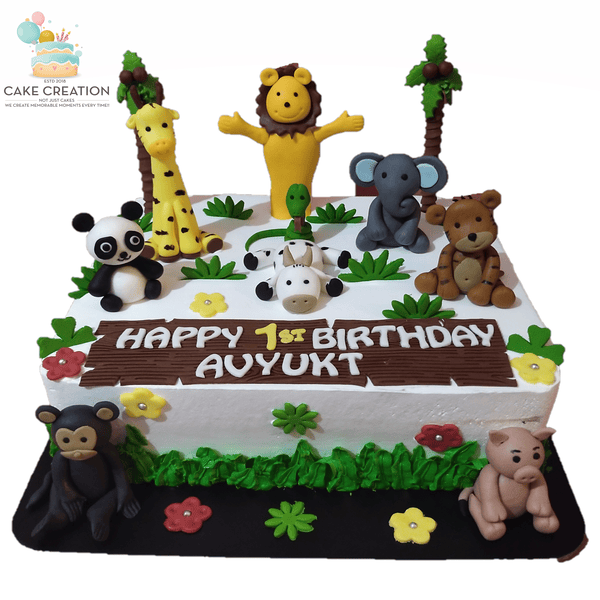 Jungle safari theme cake 🐘 🦁 🐒 🐈 🦓 . . . . .  .#junglethemecake#alloccasions #alltypsofcake #baking  #bestcheesecakesintown… | Instagram