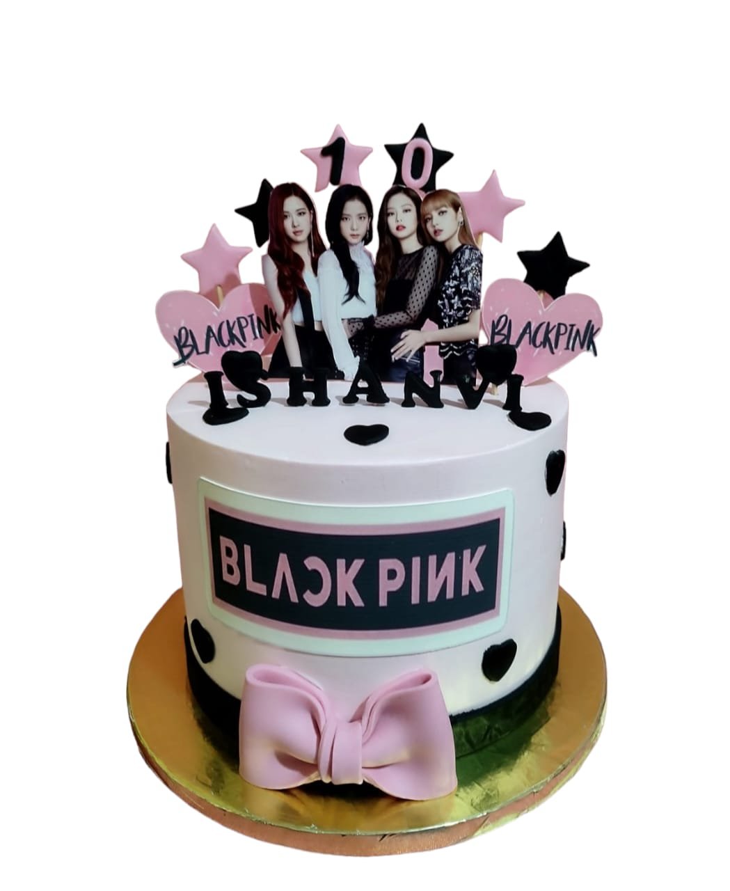 Black pink theme cake /cake for girls | Pink birthday cakes, Simple cake  designs, Cake