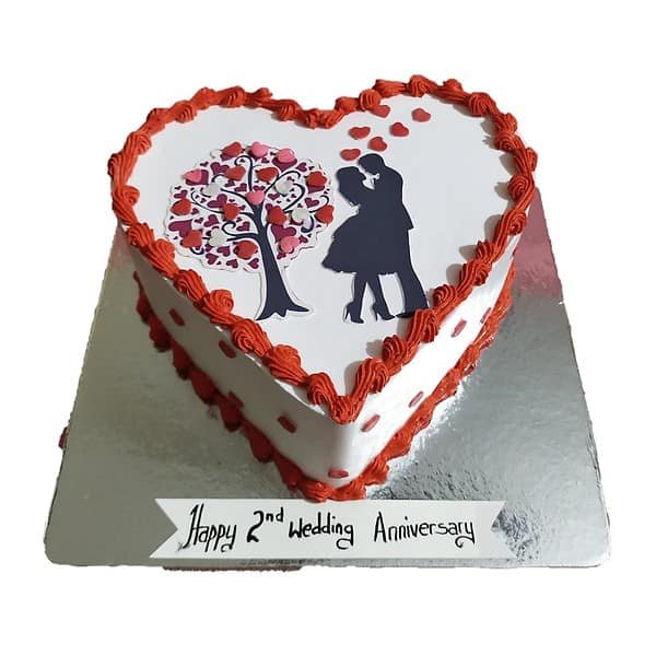 Posh Cakes - A beautiful fresh cream anniversary cake in... | Facebook
